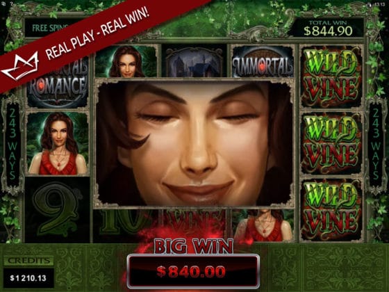 Immortal Romance Online Slot Sarah Mega Win