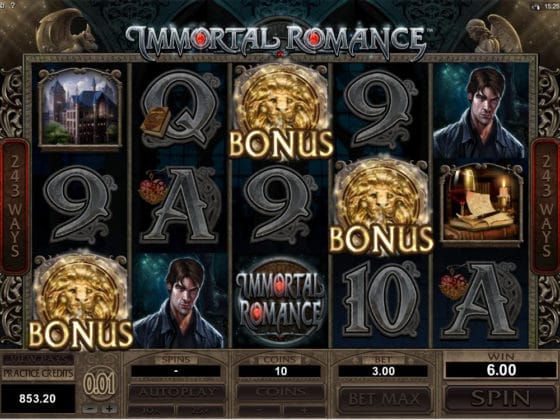 Immortal Romance Online Slot Bonus Hit