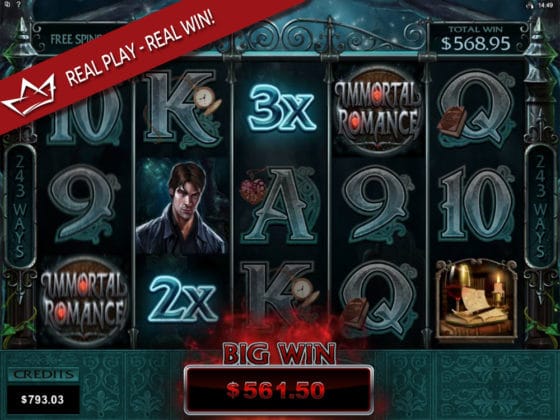 Immortal Romance Online Slot Troy Mega Big Win