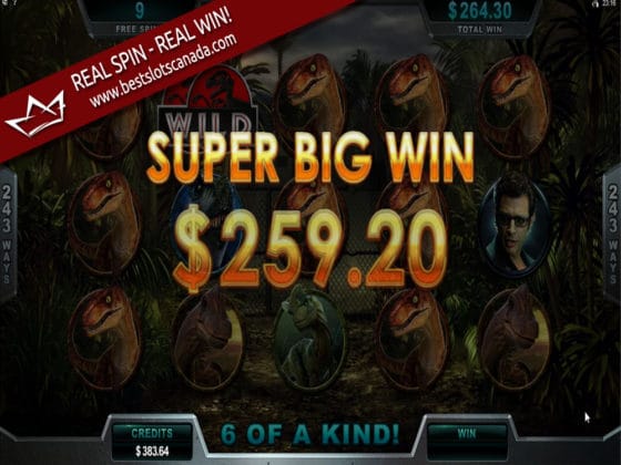 Jurassic Park Online Slot Super Big Win