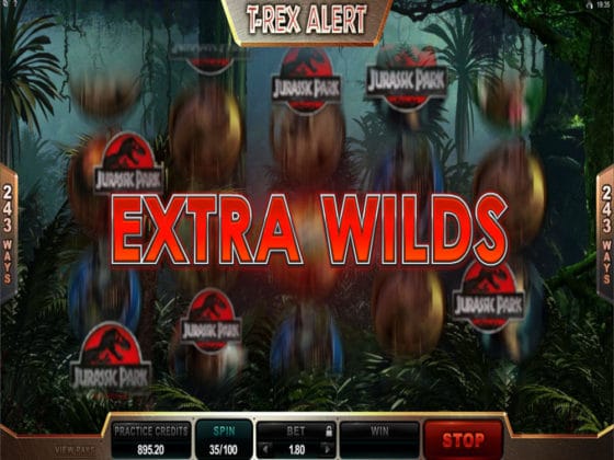 Jurassic Park Online Slot Extra Wilds